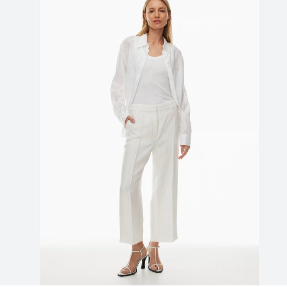 Babaton White Cropped Pants